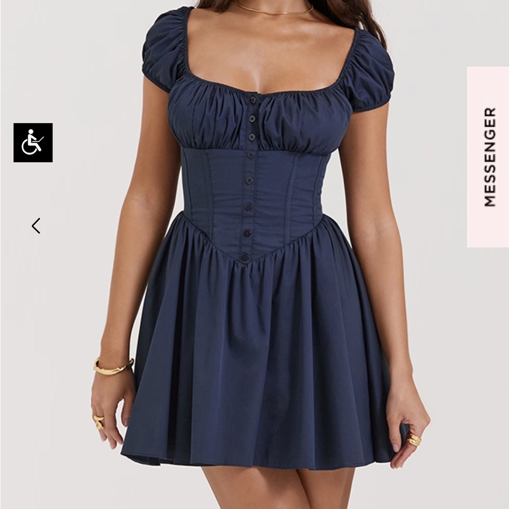 House of cb nala dress size small regular cup LONGER VERSION in navy